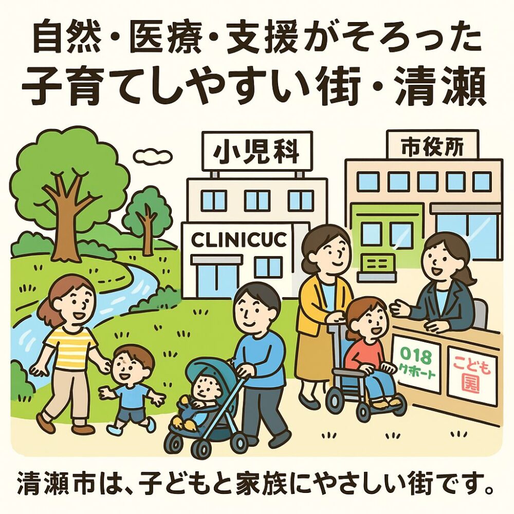 清瀬市のPRイラスト案