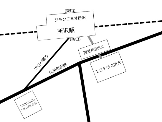 所沢駅周辺マップ