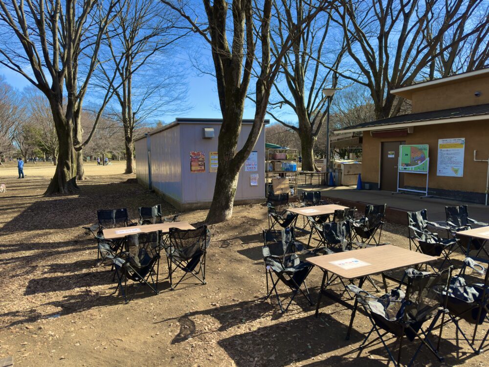 小金井公園のバーベキュー場の一部