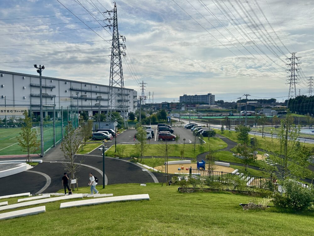 眺望の丘からの景色（駐車場方面）