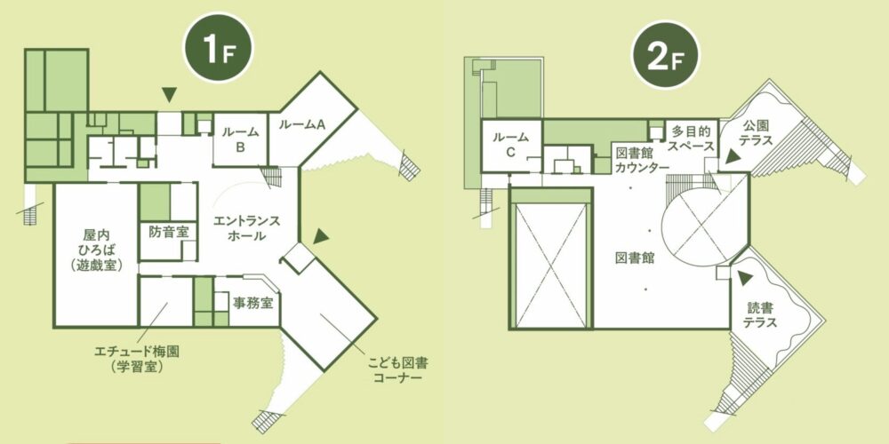 まつぼっくるの館内マップ