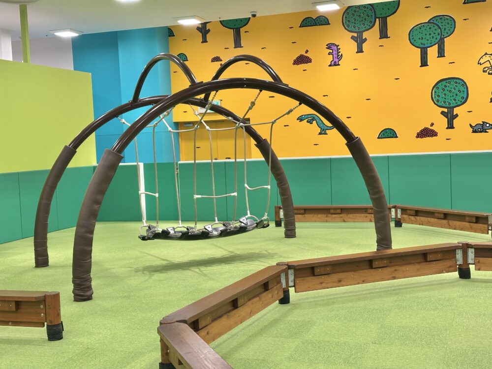 アスレチック遊具の一区画